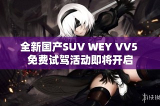 全新国产SUV WEY VV5 免费试驾活动即将开启