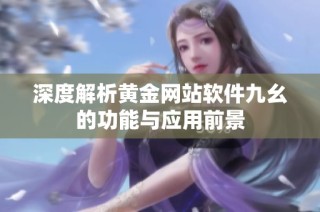 深度解析黄金网站软件九幺的功能与应用前景