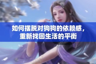如何摆脱对狗狗的依赖感，重新找回生活的平衡