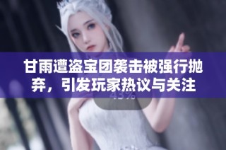 甘雨遭盗宝团袭击被强行抛弃，引发玩家热议与关注