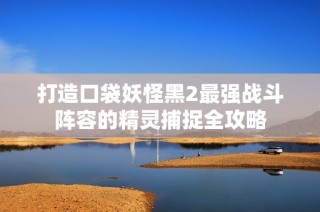 打造口袋妖怪黑2最强战斗阵容的精灵捕捉全攻略