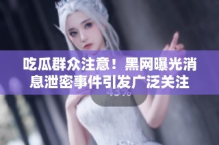 吃瓜群众注意！黑网曝光消息泄密事件引发广泛关注