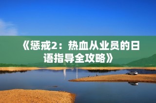《惩戒2：热血从业员的日语指导全攻略》