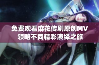 免费观看麻花传剧原创MV 领略不同精彩演绎之旅