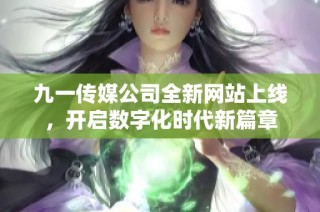 九一传媒公司全新网站上线，开启数字化时代新篇章