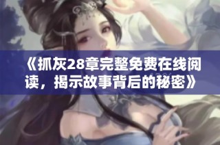 《抓灰28章完整免费在线阅读，揭示故事背后的秘密》