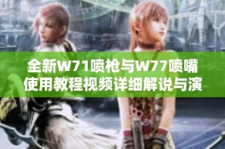 全新W71喷枪与W77喷嘴使用教程视频详细解说与演示介绍