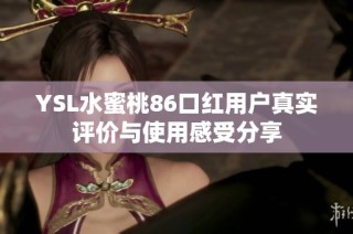 YSL水蜜桃86口红用户真实评价与使用感受分享