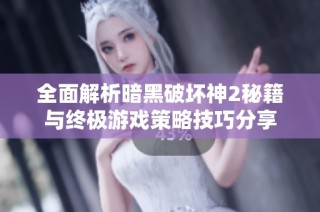 全面解析暗黑破坏神2秘籍与终极游戏策略技巧分享