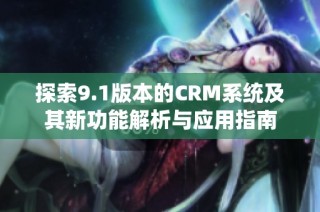 探索9.1版本的CRM系统及其新功能解析与应用指南