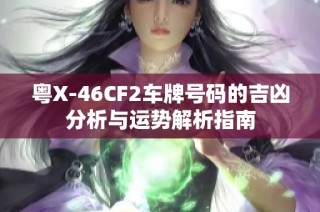 粤X-46CF2车牌号码的吉凶分析与运势解析指南