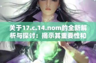 关于17.c.14.nom的全新解析与探讨：揭示其重要性和应用价值