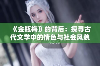 《金瓶梅》的背后：探寻古代文学中的情色与社会风貌之交融