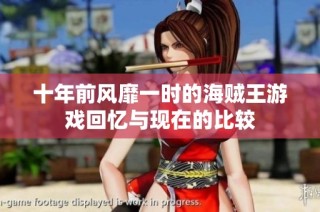 十年前风靡一时的海贼王游戏回忆与现在的比较