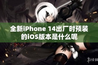 全新iPhone 14出厂时预装的iOS版本是什么呢