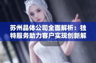 苏州晶体公司全面解析：独特服务助力客户实现创新解决方案