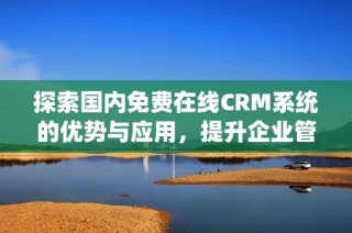 探索国内免费在线CRM系统的优势与应用，提升企业管理效率