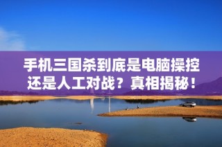 手机三国杀到底是电脑操控还是人工对战？真相揭秘！