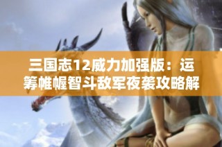 三国志12威力加强版：运筹帷幄智斗敌军夜袭攻略解析