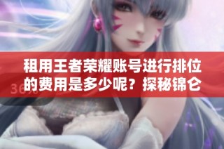 租用王者荣耀账号进行排位的费用是多少呢？探秘锦仑租号网的价格详情与服务内容