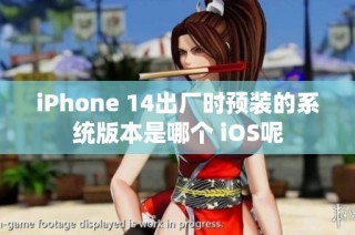 iPhone 14出厂时预装的系统版本是哪个 iOS呢