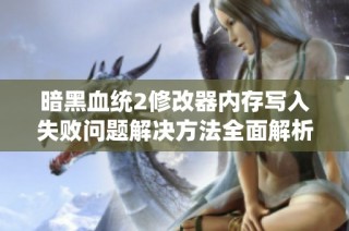 暗黑血统2修改器内存写入失败问题解决方法全面解析与实用建议