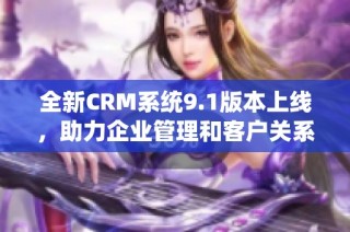 全新CRM系统9.1版本上线，助力企业管理和客户关系优化