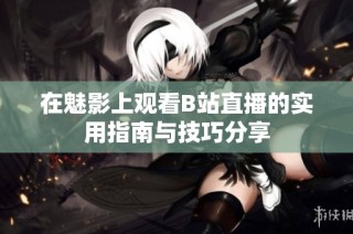 在魅影上观看B站直播的实用指南与技巧分享