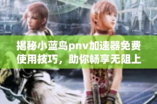 揭秘小蓝鸟pnv加速器免费使用技巧，助你畅享无阻上网体验