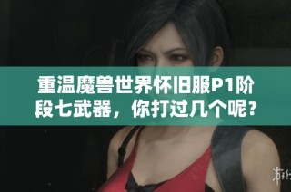 重温魔兽世界怀旧服P1阶段七武器，你打过几个呢？