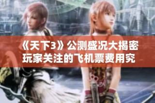 《天下3》公测盛况大揭密 玩家关注的飞机票费用究竟是多少