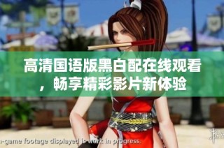 高清国语版黑白配在线观看，畅享精彩影片新体验