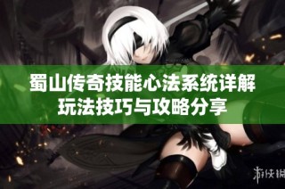 蜀山传奇技能心法系统详解玩法技巧与攻略分享
