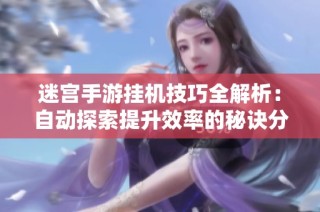 迷宫手游挂机技巧全解析：自动探索提升效率的秘诀分享