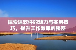 探索逼软件的魅力与实用技巧，提升工作效率的秘密