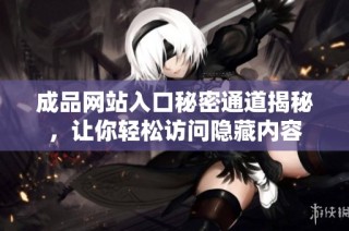 成品网站入口秘密通道揭秘，让你轻松访问隐藏内容