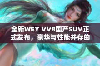 全新WEY VV8国产SUV正式发布，豪华与性能并存的理想之选