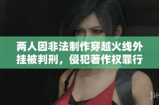 两人因非法制作穿越火线外挂被判刑，侵犯著作权罪行曝光