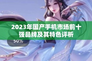 2023年国产手机市场前十强品牌及其特色评析