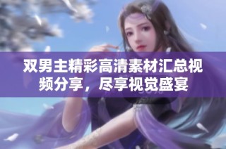 双男主精彩高清素材汇总视频分享，尽享视觉盛宴
