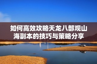 如何高效攻略天龙八部观山海副本的技巧与策略分享