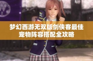 梦幻西游无双版剑侠客最佳宠物阵容搭配全攻略