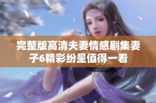 完整版高清夫妻情感剧集妻子6精彩纷呈值得一看