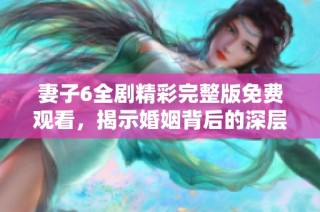 妻子6全剧精彩完整版免费观看，揭示婚姻背后的深层次故事