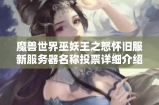 魔兽世界巫妖王之怒怀旧服新服务器名称投票详细介绍与链接