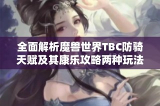 全面解析魔兽世界TBC防骑天赋及其康乐攻略两种玩法详解