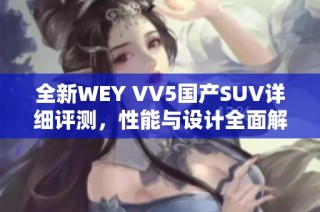 全新WEY VV5国产SUV详细评测，性能与设计全面解析