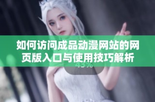 如何访问成品动漫网站的网页版入口与使用技巧解析