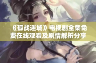 《孤战迷城》电视剧全集免费在线观看及剧情解析分享