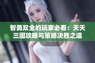 智勇双全的玩家必看：天天三国攻略与策略决胜之道